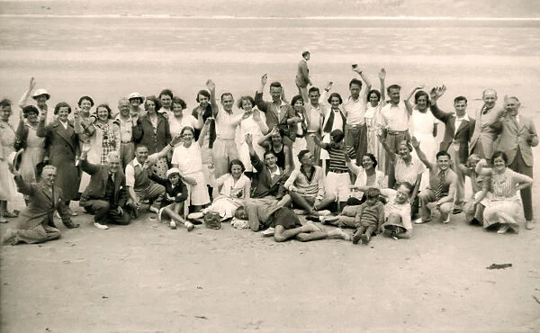 Sports day for the Gloucester Hotel party on La Publente Beach, Jersey, 1938
