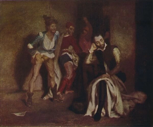 Tasso in Prison, (1839), 1937. Creator: Eugene Delacroix