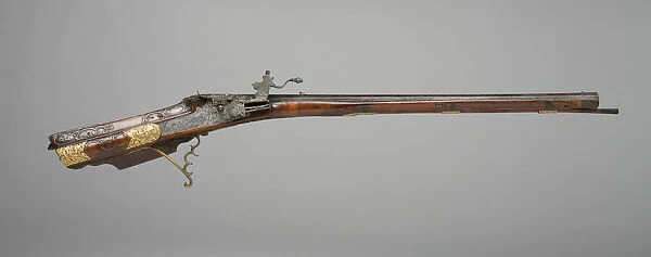 Wheellock Rifle, Vienna, c. 1725. Creator: Johann Casper Rudolph