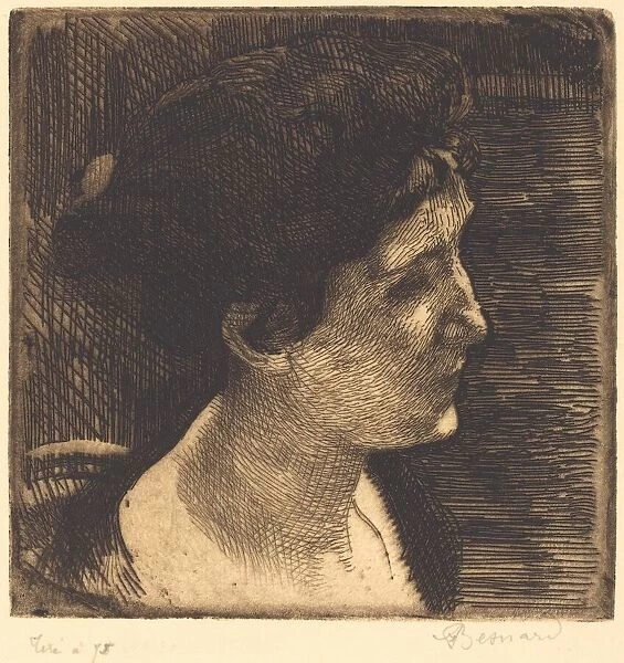 Woman in Full Profile (Grand profil de femme), 1892. Creator: Paul Albert Besnard