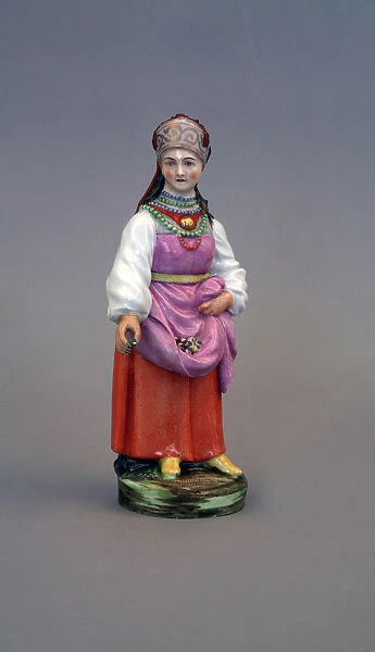 Woman from the Series Peoples of Russia (Imperial Porcelain Factory), 1780-1790. Artist: Rachette, Jacques-Dominique (1744-1809)