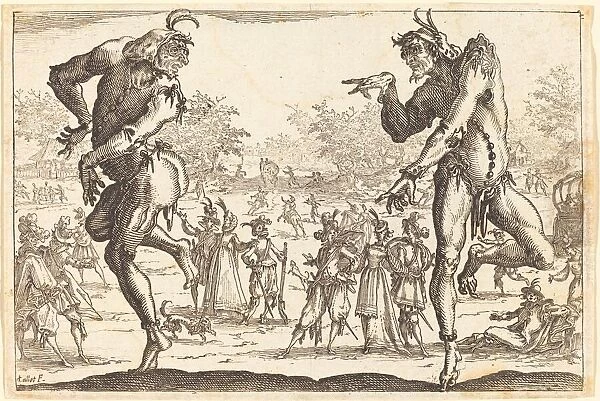 Two Zanni, c. 1616. Creator: Jacques Callot