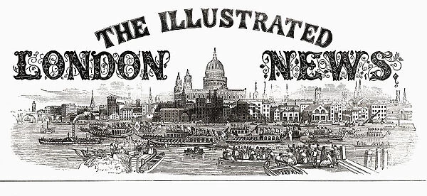 Masthead of The Illustrated London News. The news magazine was launched in 1842 and stopped publication in 2003