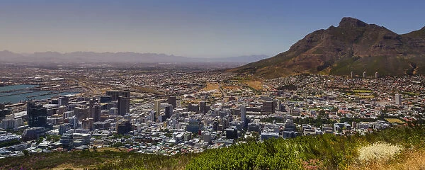 View of Cape Town Skyline and Devils Peak from the Signal Hill, Cape Town, South Africa