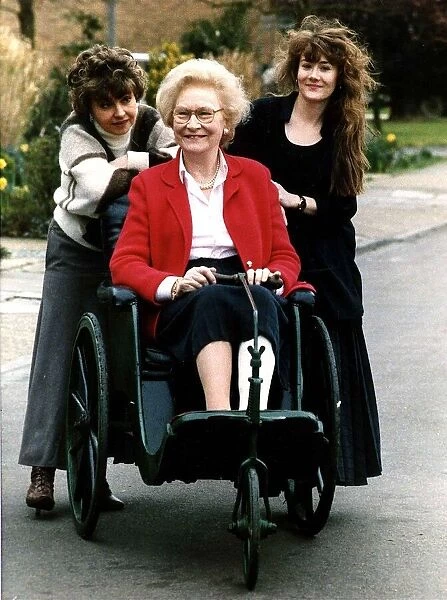 Janine Wood Actress On The Right Of The Wheelchair Bound Joan Sanderson And Prunella