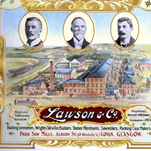 Advert, Lawson & Co, Timber Merchants, Govan, Glasgow