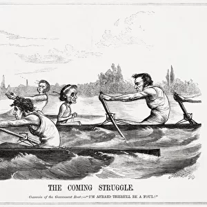 Cartoon, The Coming Struggle (Disraeli versus Gladstone)