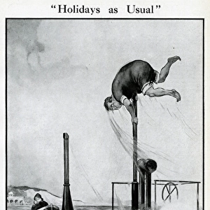 Cartoon, Holidays as Usual, WW1