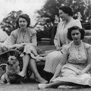 Princess Elizabeth & Princess Margaret with Queen Mother