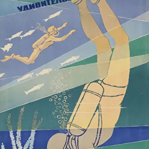 Russian poster, sea diving