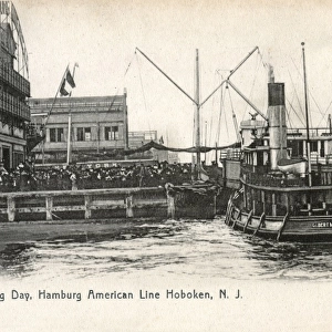 Sailing Day, Hamburg American Line, Hoboken, New Jersey, USA
