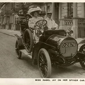 Spyker Vintage Car (Showing Miss Isabel Jay)