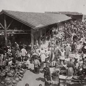 Street market, Shanghai, China, c 1880 s