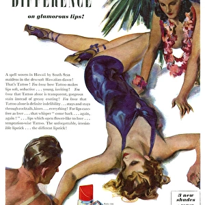 Tattoo lipstick advertisement, 1939