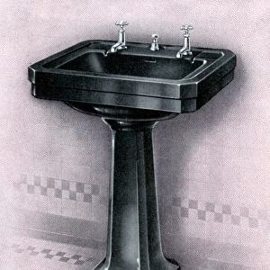 Vitramant Coloured Pedestal Lavatory (washbasin)