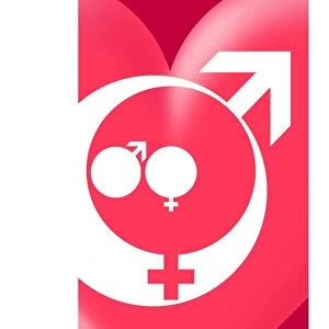 Family gender and love symbols