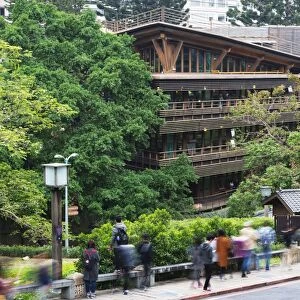 Beitou wooden library, Taipei, Taiwan, Asia