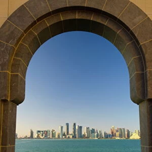 City skyline from Museum of Islamic Art, Doha, Qatar, Middle East