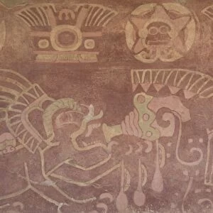 Fresco in a chamber off the Jaguar Palace patio, Archaeological Zone of Teotihuacan
