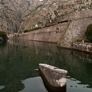 Kotor city walls, Bay of Kotor, UNESCO World Heritage Site, Montenegro, Europe