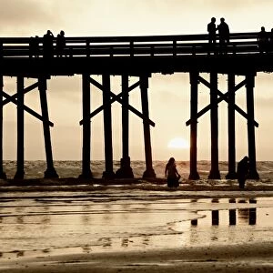 Pier at sunset, Newport Beach, Orange County, California, United States of America