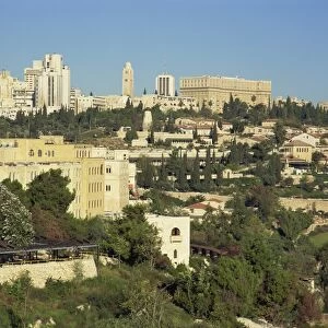 View onto Yemin Moshe and skyline, Jerusalem, Israel, Middle East
