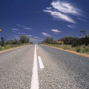Long straight Road in the Outback