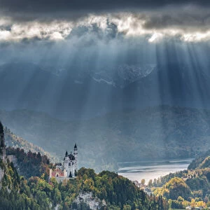 Schwangau, Swabia, Bavaria, Germany. Neuschwanstein castle