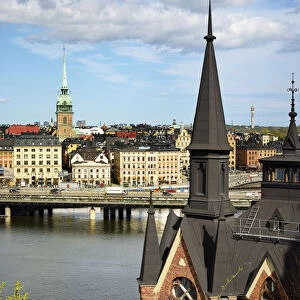 View of Gamla Stan, the Old Town of Stockholm, with the beautiful traditional architecture