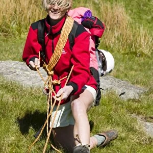 A female climber