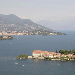 Italy, Piemonte, Lake Maggiore, Stresa, views of lake from Monte Mottorone