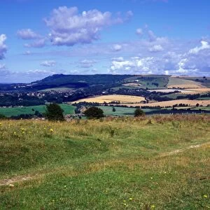 Britain Sussex - Looking from Beeding Hill across the Adur Valley towards the Downs-W. Sussex