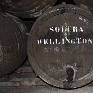 La Gitana sherry at Sanlucar de la Barrameda. These sherry barrels are two hundred years old
