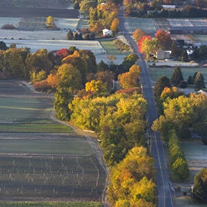 Farms in Whatley, Massachusetts as seen from South Sugarloaf Mountain in the Sugarloaf