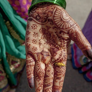 Henna decoration. Udaipur Rajasthan. India