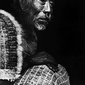 KOSKIMO MAN, 1914. Yakotlus, a Koskimo Native American man from Quatsino Sound
