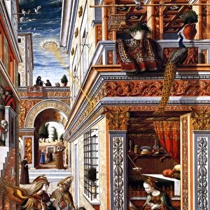 The Annunciation, with Saint Emidius 1486, Carlo Crivelli