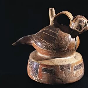 Bird-shaped ceramic vase, from Peru