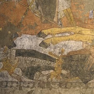 Fresco, battle, detail