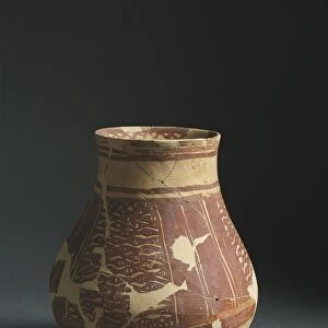 Iraq, Tell Hassan site, baked clay hip-flask, end of the Halaf period