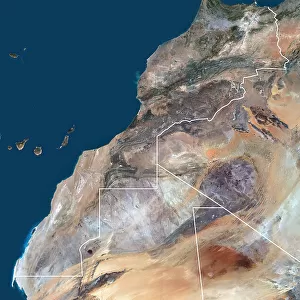 Morocco with borders
