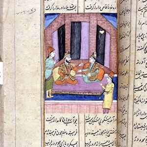 Nezami (Elyas Yusof Nezami Ganjavi born c1141-1203 / 17) Persian poet, recounting the