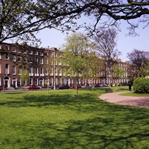 Dublin, Mountjoy Square And Terrace Of Georgian Houses