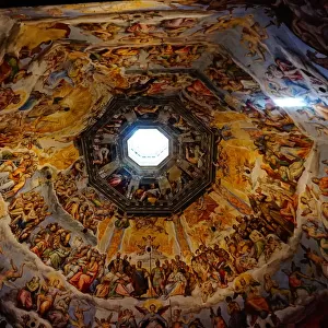 Fresco inside the Cathedral, Cupola of the dome, Florence, Italy