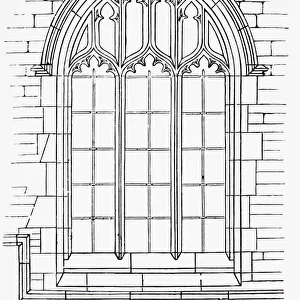 Perpendicular tracery decorating Gothic window