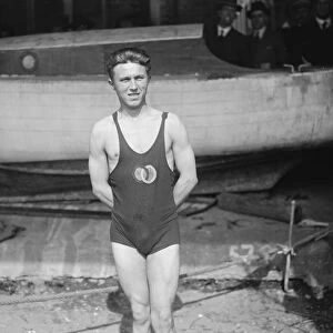 A Boome, champion long distance swimmer. 29 August 1927