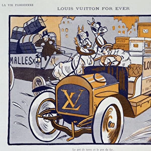 Advertising for Louis Vuitton by Mich (Michel Liebeaux, 1881-1923)
