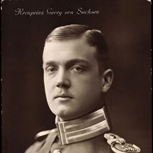 Ak Crown Prince George of Saxony, NPG 4762, Breaststar, Uniform (b / w photo)
