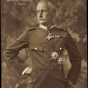 Ak S. K. H. Crown Prince Rupprecht von Bayern Wittelsbach (b / w photo)