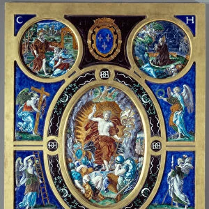 Altarpiece of the Holy Chapel: the Resurrection. Painted enamel by Leonard Limosin